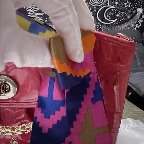 Coach Pink soho Shoulder Bag with Multicolor Scarf - Picture 16 of 17